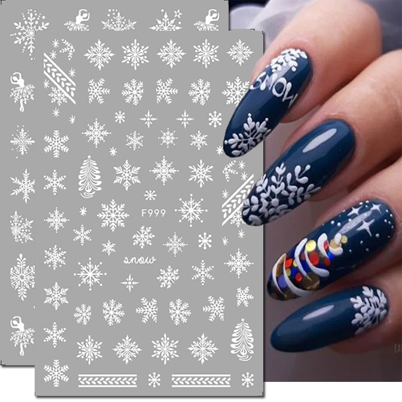 Nail Art Xmas Stickers - 3d Nail Art Stickers Christmas Winter