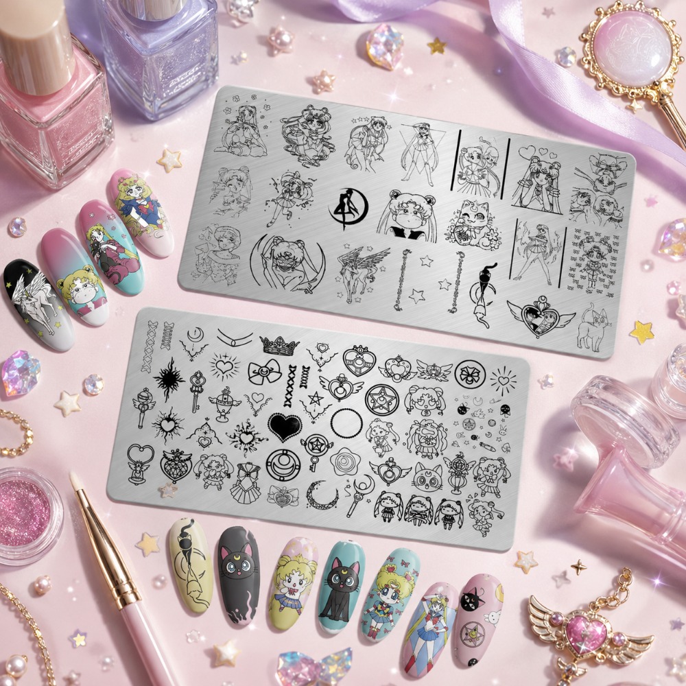Nail Art Inspo - Sailor Moon Anime Nail Stamping Plate,