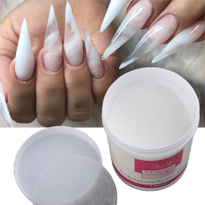 Acrylic Powder Clear - 1Pot 120ml Nail Acrylic Powder 4Oz