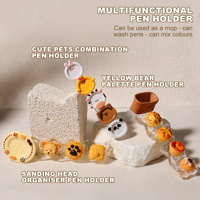 Nail Art Sch - KANIU Cute Animal Nail Brush Holder