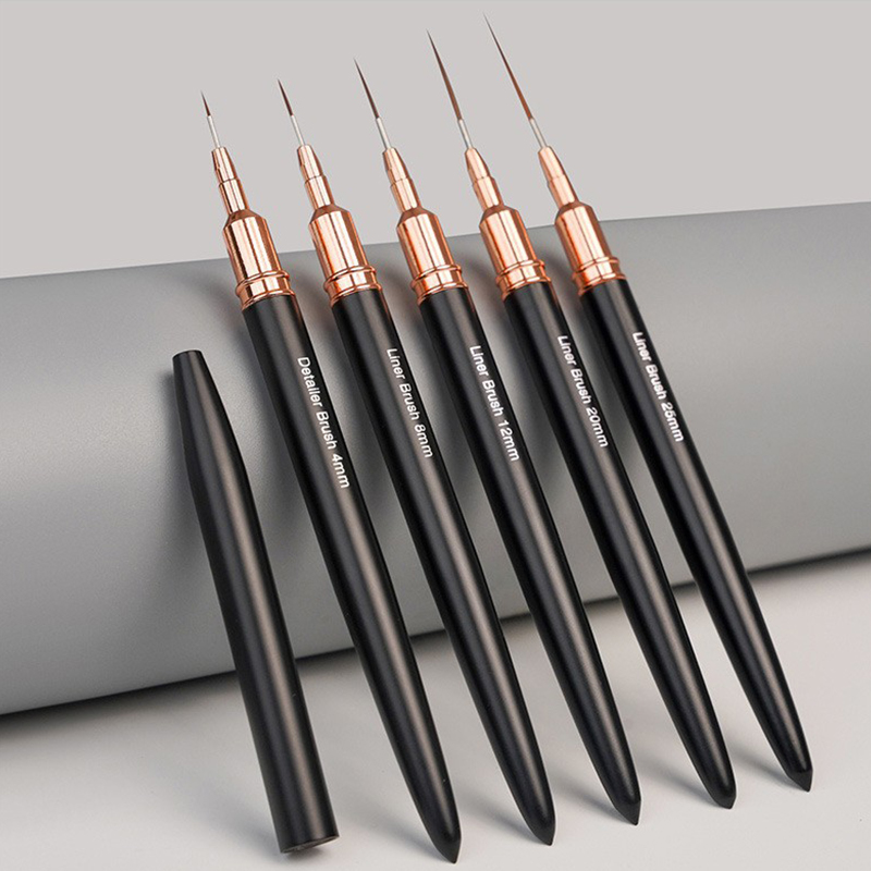 Nail Art Sch - #5Pcs/Set Professional Nail Art Liner Brush