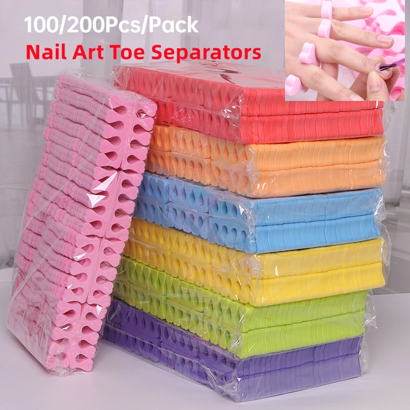 Nail Art Inspo - 100,200pcs/Pack Nail Art Toe Separators Fingers