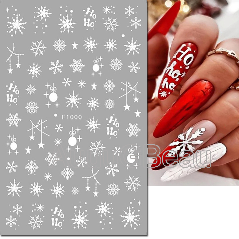 3d Nail Art Stickers Christmas - Nail Art Xmas Stickers recension och pris