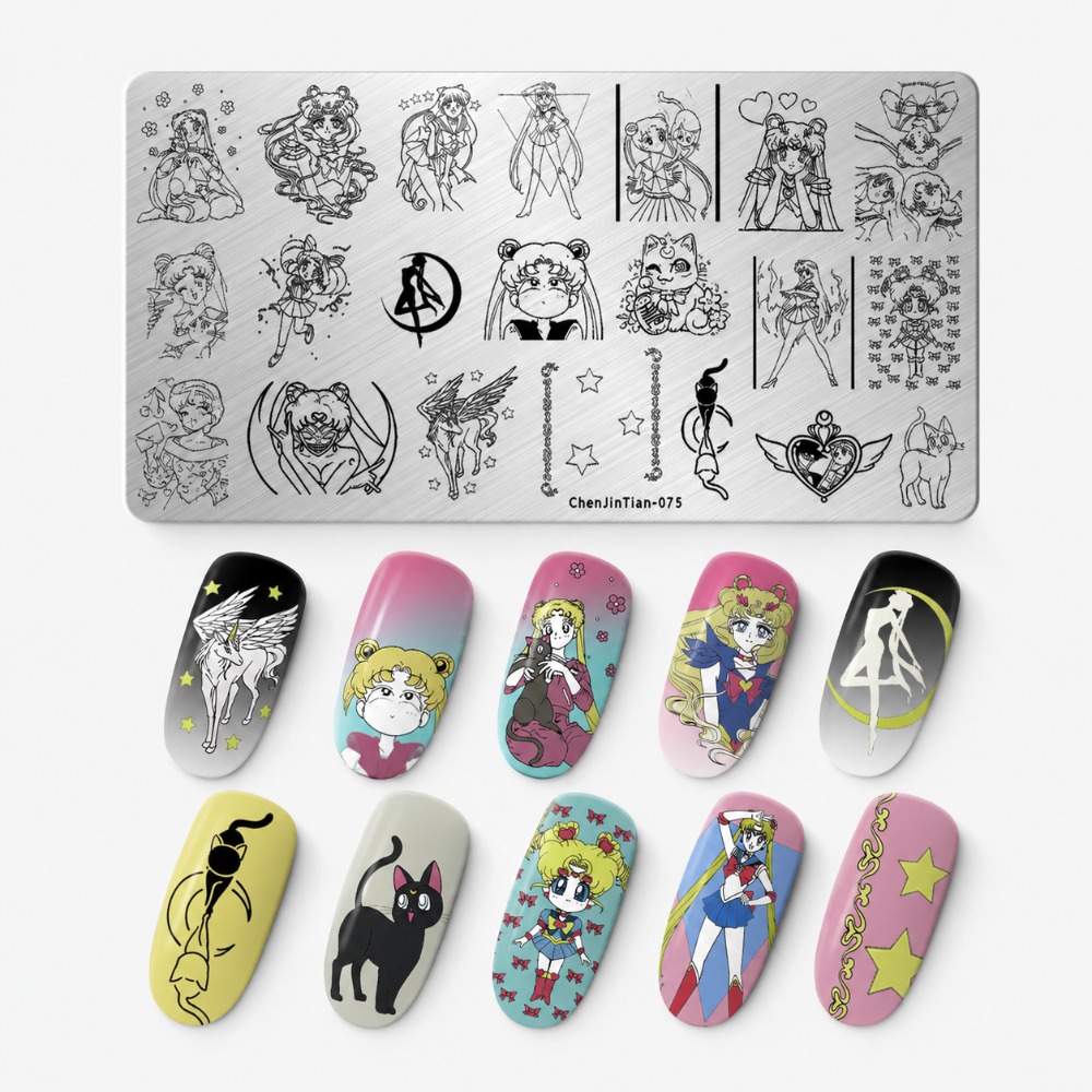 Sailor Moon Anime Nail Stampin - Nail Art Inspo recension och pris