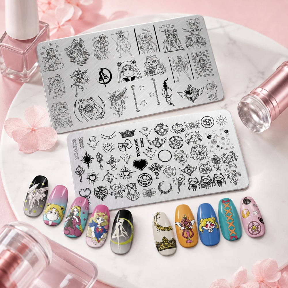 Sailor Moon Anime Nail Stampin - Nail Art Inspo recension och pris