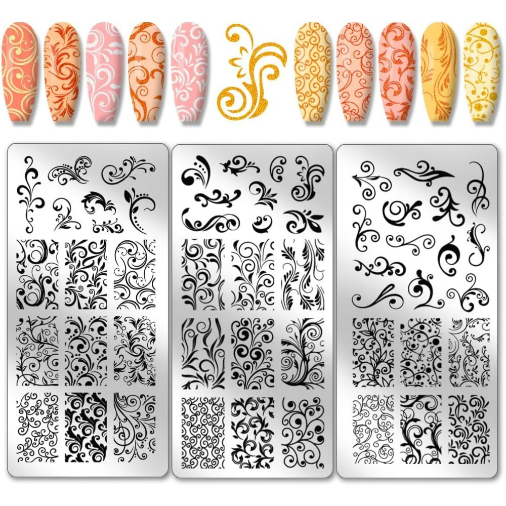 3pcs Swirl Pattern Nail Art Te - Nail Art Inspo recension och pris
