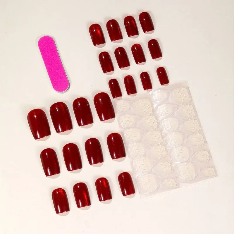 24 Pcs Fingernails Cat Eye Fak - Nail Art Pink Cat Eye recension och pris