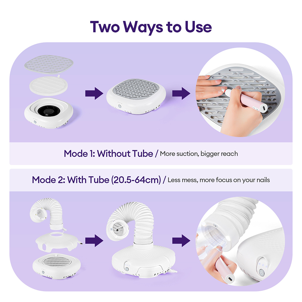 130W Double Use Nail Dust Coll - Nail Art Sch recension och pris
