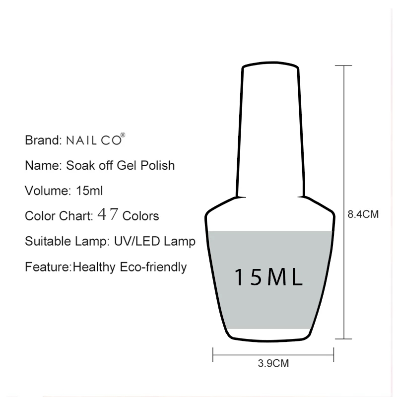 NAILCO 15ml Gel Nail Polish Re - Nail Art Natural Pink recension och pris