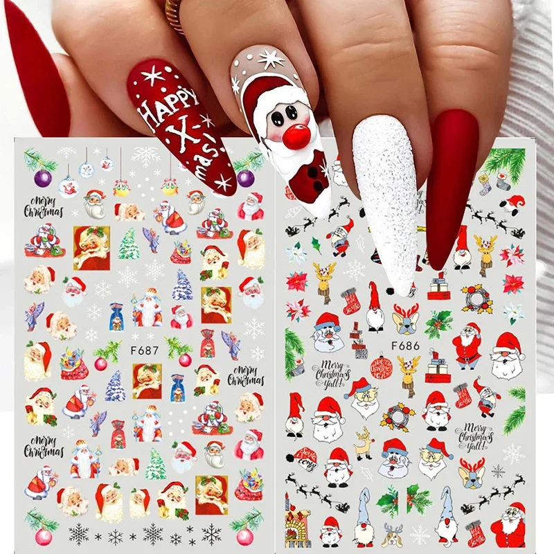 Xmas Nails Stickers Winter San - Nail Art Xmas Stickers recension och pris