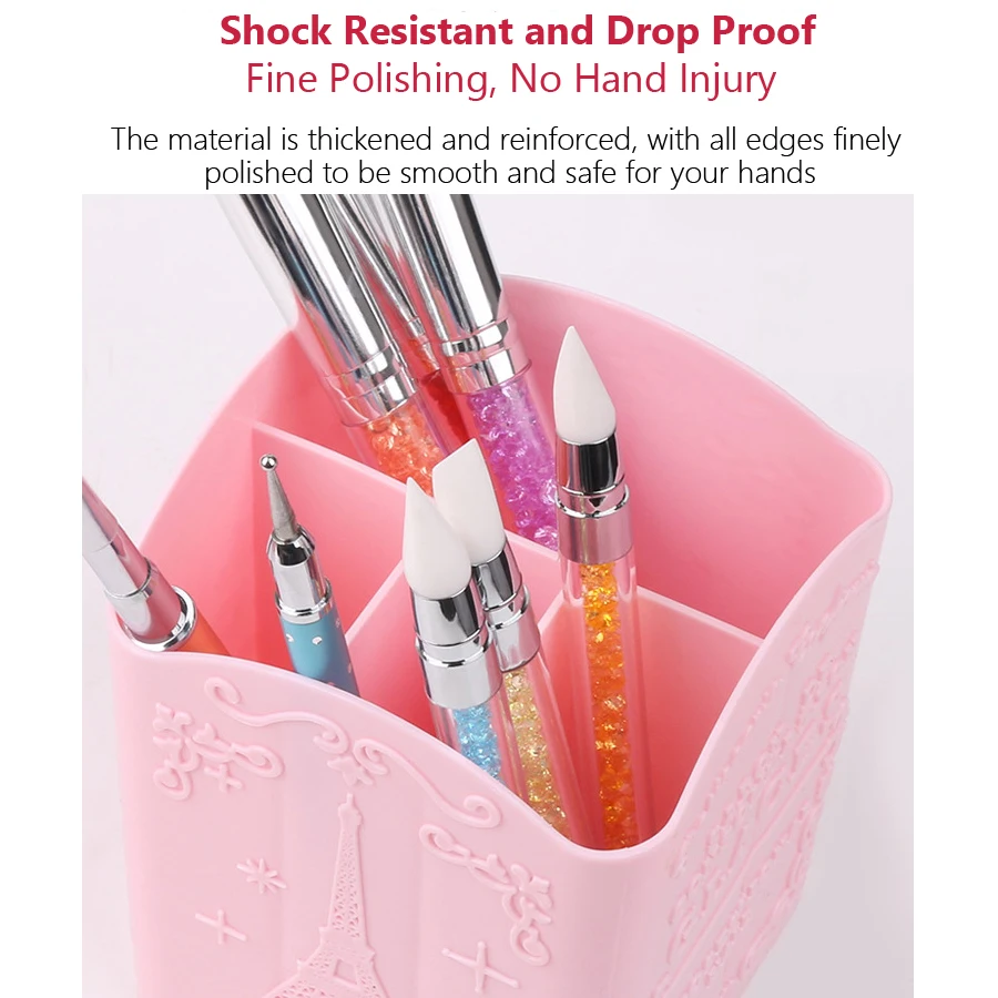 4-Compartment Nail Art Brush H - Nail Art Sch recension och pris