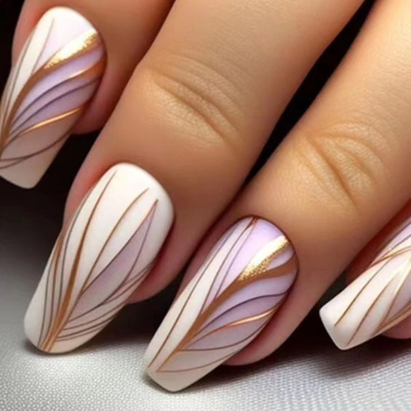 24Pcs Short Ballet False Nails - Nail Art Inspo recension och pris