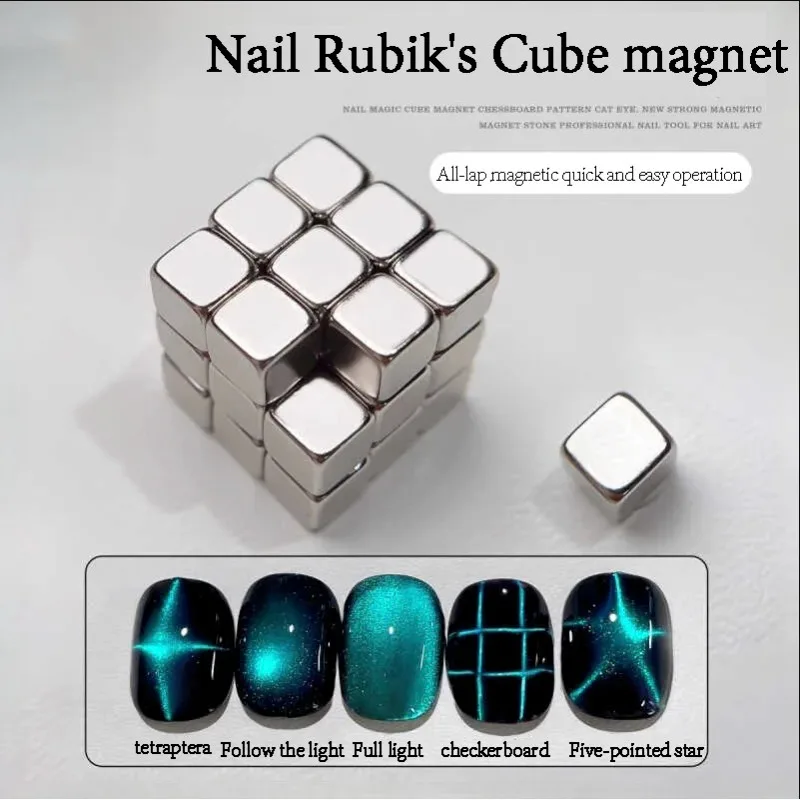 27pcs Cat Eye Magnet Cube for  - Striping Tape Nail recension och pris
