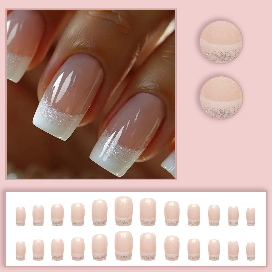 24pcs/set Medium Square fake n - Nail Art Inspo recension och pris