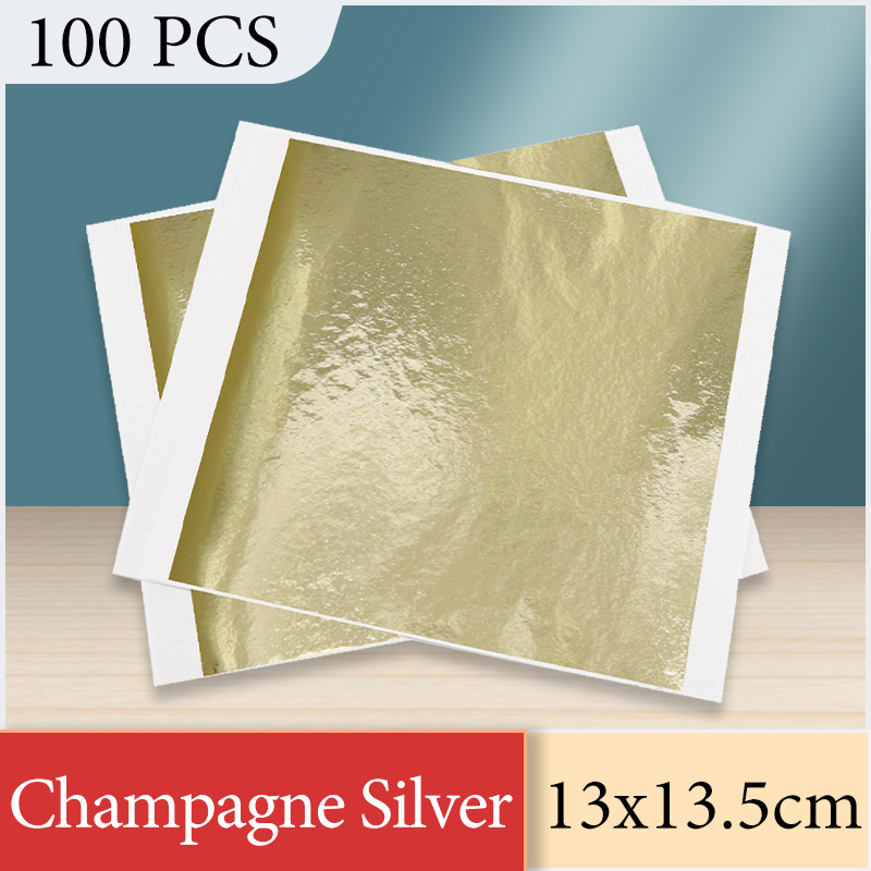 13x13.5cm Champagne Silver Foi - Nail Foil Transfer recension och pris