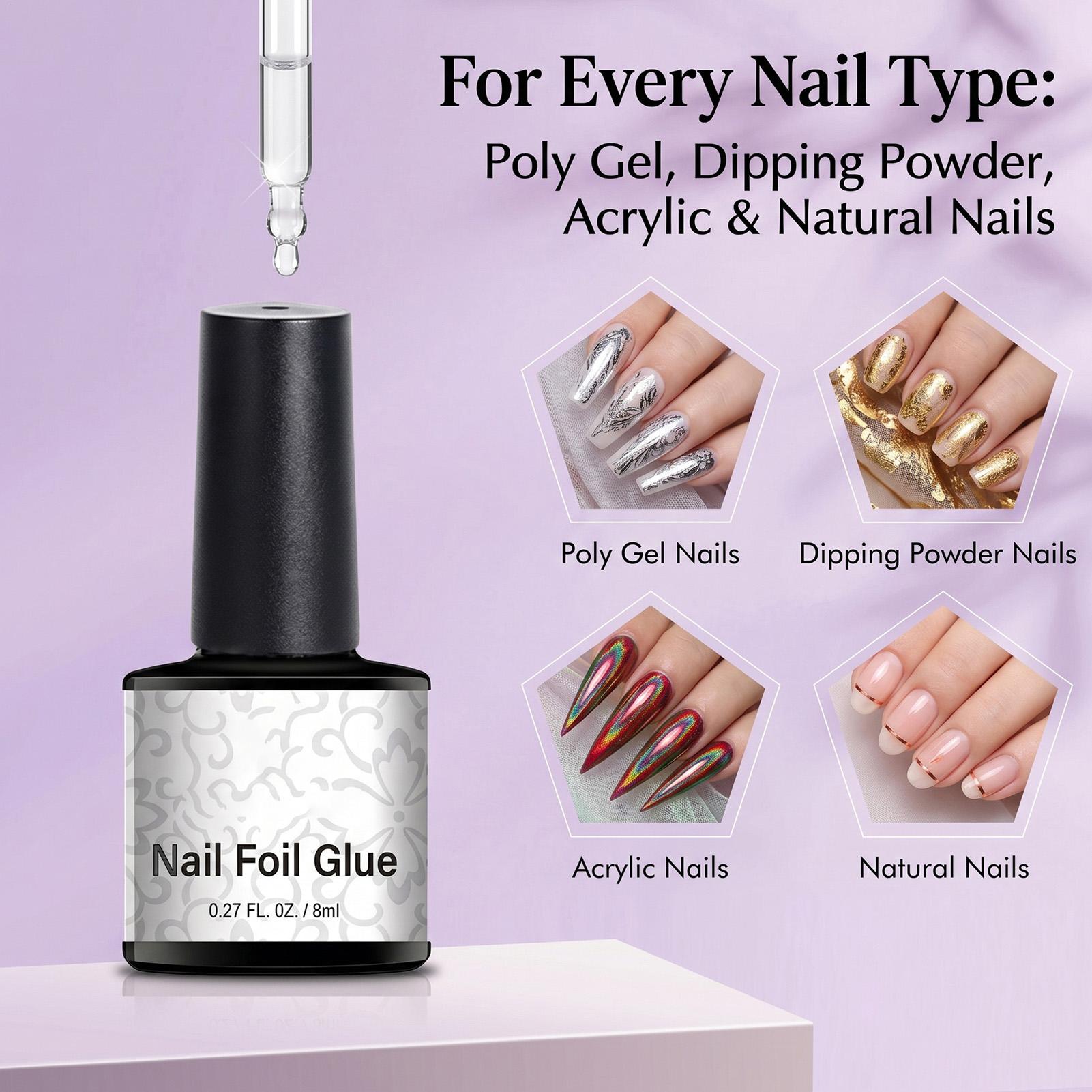 Nail Foil Glue 8ml Transfer Fo - Nail Foil Transfer recension och pris