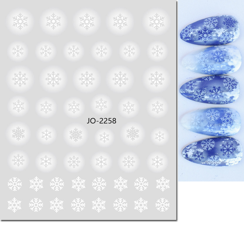 Nail Art 3d Decals White Hollo - Nail Art Xmas Stickers recension och pris