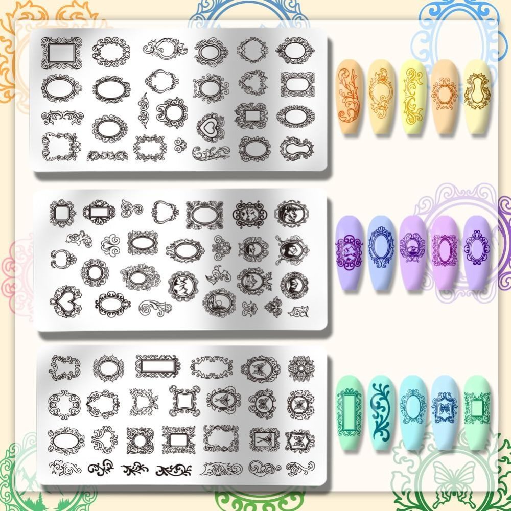 3pcs Vintage Picture Frame Nai - Nail Art Inspo recension och pris