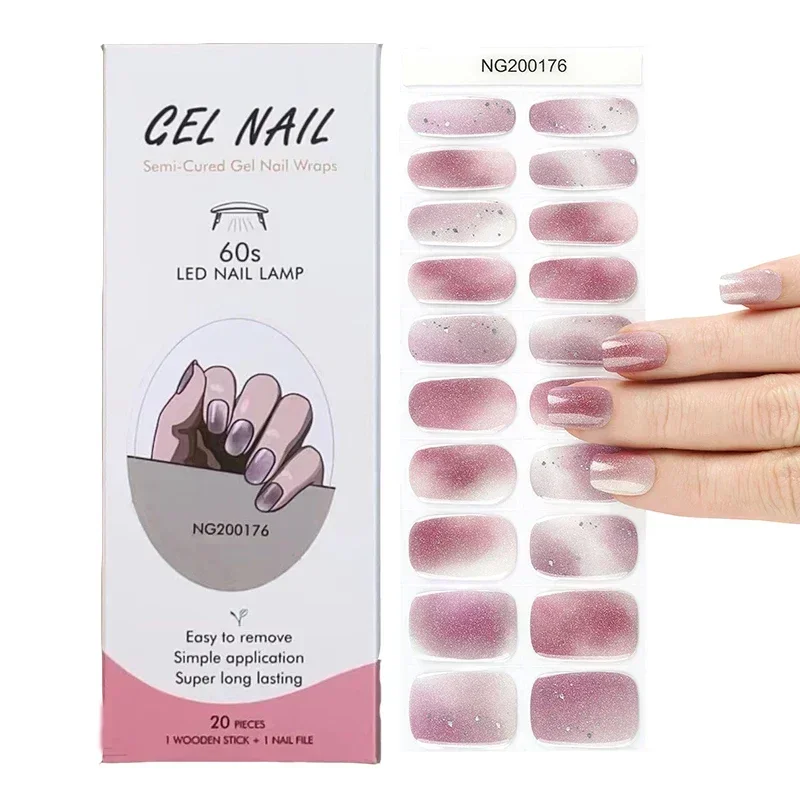 Semi-Cured Gel Nail Strips Pat - Striping Tape Nail recension och pris