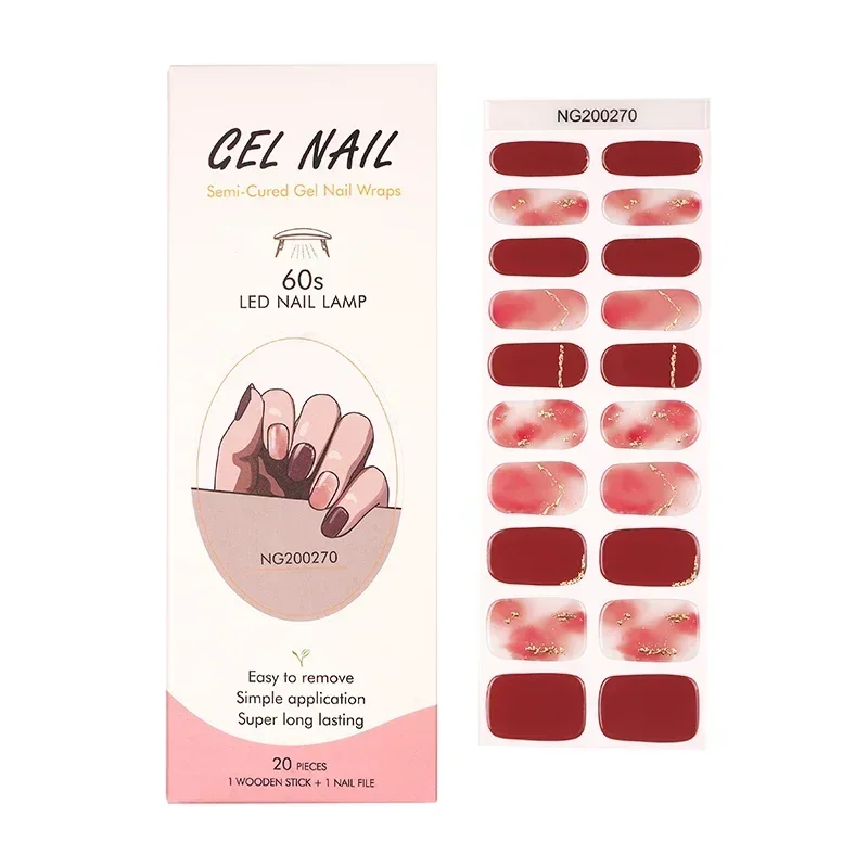 Semi-Cured Gel Nail Strips Pat - Striping Tape Nail recension och pris