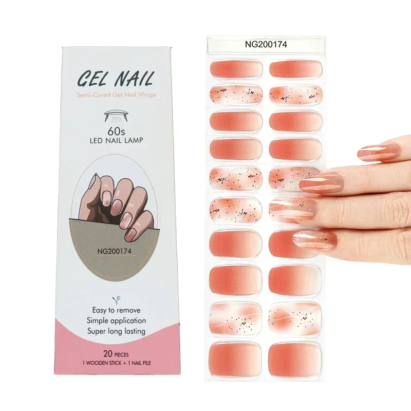 Semi-Cured Gel Nail Strips Pat - Striping Tape Nail recension och pris