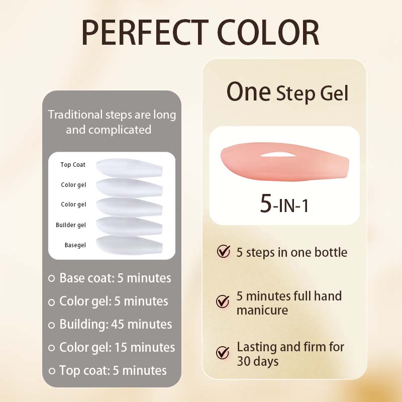 PERFECT COLOR All-in-One Gel D - Nail Art Dusty Pink recension och pris