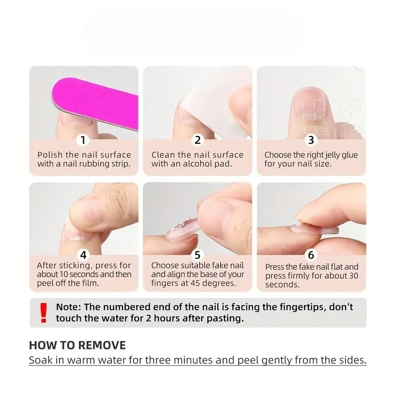10pcs Pure Hand Pressed Short  - Nail Art Inspo recension och pris